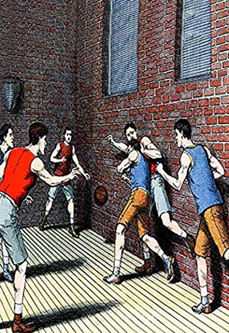 Buyenlarge 0-587-04188-9-P1218 Getting Physical on The Basketball Court Paper Poster, 12" x 18" Buyenlarge 0-587-04188-9-P1218 Getting Physical on The Basketball Court Paper Poster, 12" x 18"