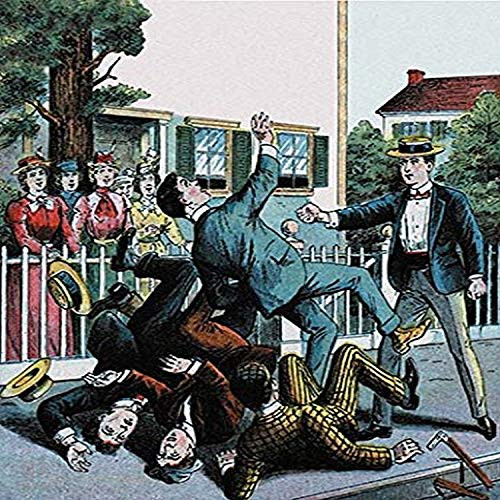 Buyenlarge A Punch Sends Them Sprawling - 8" X 12" Fine Art Giclee Print