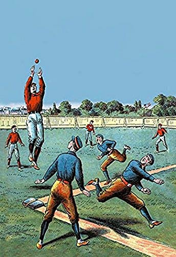 Buyenlarge 0-587-04194-3-G1827 'Leaping Catch on The Baseball Diamond' Giclee Fine Art Print, 18" x 27"
