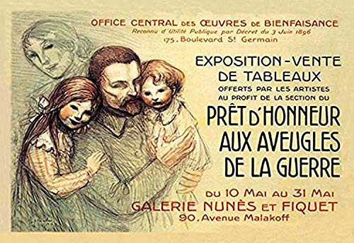 Buyenlarge PRET D'honneur Aux Aveugles De La Guerre - 16" X 24" Fine Art Giclee Print