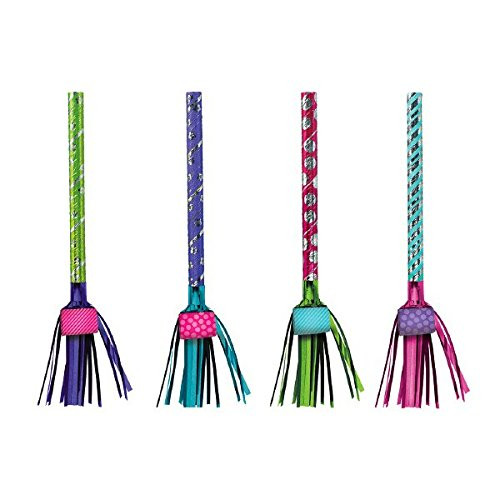 Amscan Purple & Teal Fringed Blowouts Party Supplies, Purple and Teal, 17 1/2", 8ct