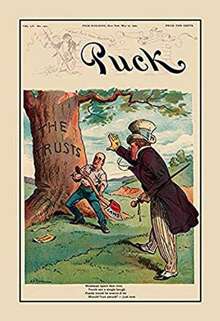 Buyenlarge 0-587-04468-3-P1218 Puck Magazine: Felling The Trusts Paper Poster, 12" x 18" Buyenlarge 0-587-04468-3-P1218 Puck Magazine: Felling The Trusts Paper Poster, 12" x 18"