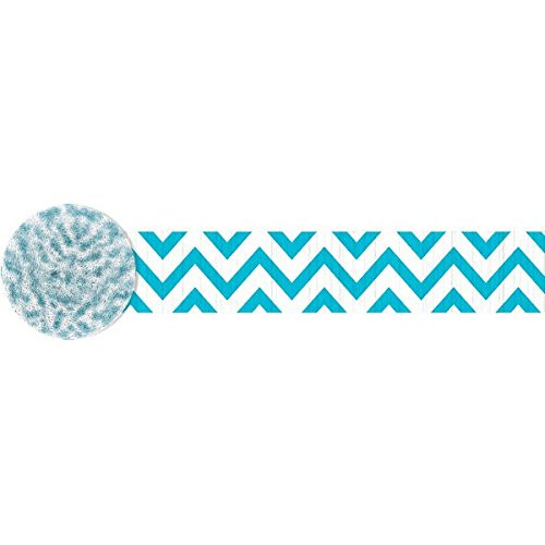 Chevron Crepe Streamer| Caribbean Blue | Party Decor
