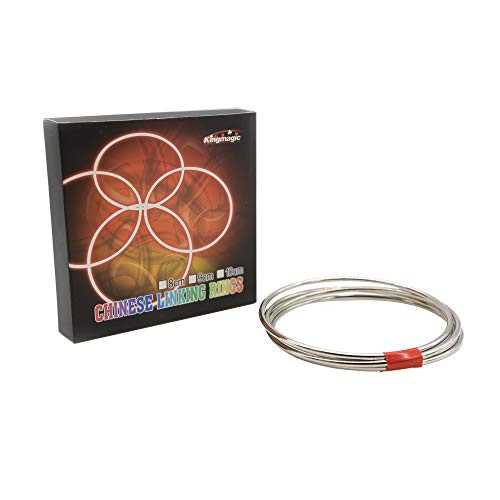 1 Set (4 pcs) Mystery Close Up Magic Tricks 4 Connected Rings Silver