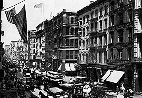 Buyenlarge 0-587-05412-3-P1827 Broadway, Looking North from Franklin Street, New York City Paper Poster, 18" x 27"