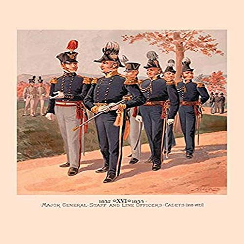 Buyenlarge 0-587-05576-6-G1827 'Major General, Staff & Line Officers-Cadets' Giclee Fine Art Print, 18" x 27"