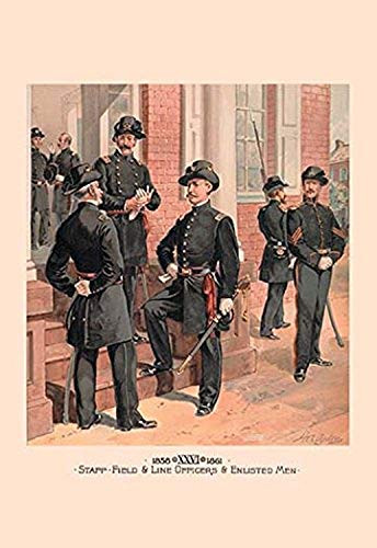Buyenlarge 0-587-05586-3-P1218 Staff, Field & Line Officers & Enlisted Men Paper Poster, 12" x 18"