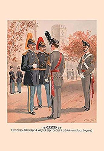 Buyenlarge 0-587-05598-7-P1218 Officers, Cavalry & Artillery, Cadets USMA, etc. (Full Dress) Paper Poster, 12" x 18"