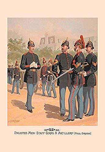 Buyenlarge Enlisted Men, Staff & Artillery (Full Dress) - 16" X 24" Fine Art Giclee Print