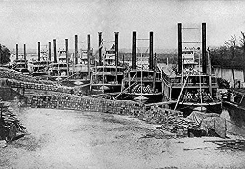 Buyenlarge Steamboats - 8" X 12" Fine Art Giclee Print