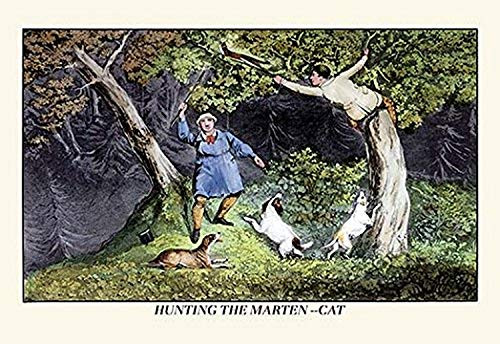Buyenlarge 0-587-06412-9-P1218 Hunting The Marten-Cat Paper Poster, 12" x 18"