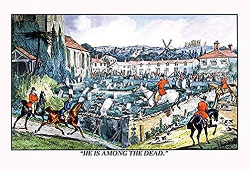 Buyenlarge 0-587-06419-6-P1218 Hounds Lead Hunters into a Graveyard Paper Poster, 12" x 18"