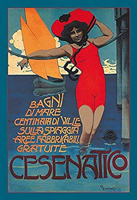 Buyenlarge 0-587-07306-3-P1827 Cesenatico (Woman in Red) Paper Poster, 18" x 27" Buyenlarge 0-587-07306-3-P1827 Cesenatico (Woman in Red) Paper Poster, 18" x 27"