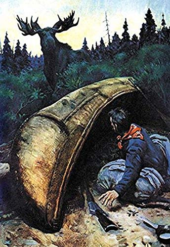 Buyenlarge 0-587-07544-9-P1827 Moose Hunter Paper Poster, 18" x 27"