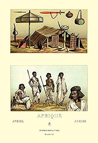 Buyenlarge 0-587-07709-3-P1827 Members of Tribe and Typical Shelter Paper Poster, 18" x 27"
