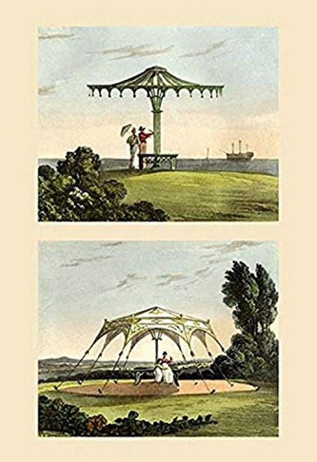 Buyenlarge 0-587-07893-6-P1218 Fanciful Garden Shelters Paper Poster, 12" x 18"