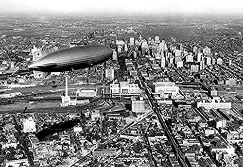 Buyenlarge 0-587-08306-9-P1218 Zeppelin Above Philadelphia Paper Poster, 12" x 18" Buyenlarge 0-587-08306-9-P1218 Zeppelin Above Philadelphia Paper Poster, 12" x 18"