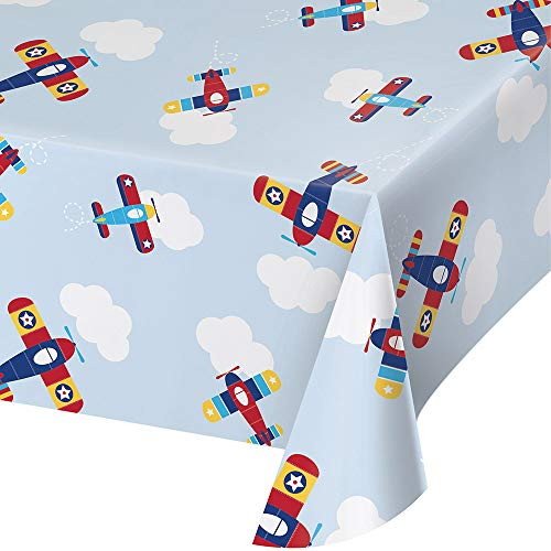 Creative Converting 332212 PLASTIC TABLECOVER ALL OVER PRINT, 54" X 102" One Size Multicolor