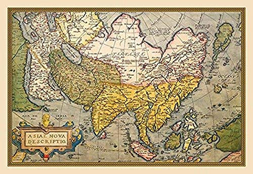 Buyenlarge 0-587-09045-6-P1827 Map of Asia Paper Poster, 18" x 27"