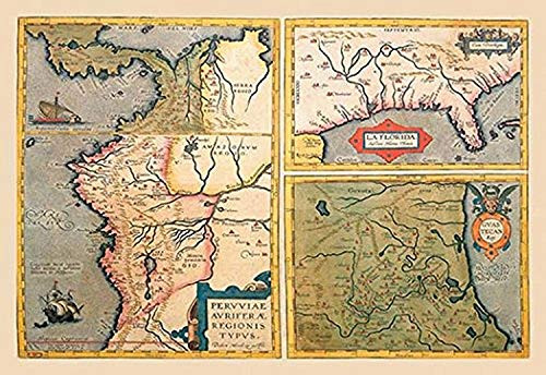 Buyenlarge 0-587-09050-2-P1827 Three Maps Paper Poster, 18" x 27"