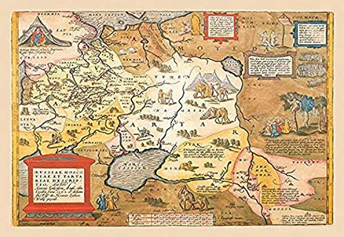 Buyenlarge 0-587-09069-3-P1827 Map of Russia Paper Poster, 18" x 27"