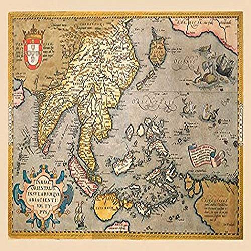 Buyenlarge Map of South East Asia - 8" X 12" Fine Art Giclee Print