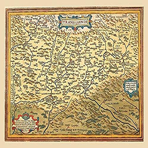 Buyenlarge Map of Transylvania - 8" X 12" Fine Art Giclee Print