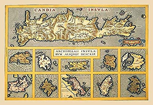 Buyenlarge 0-587-09121-5-P1827 Maps of Mediterranean Islands Paper Poster, 18" x 27"