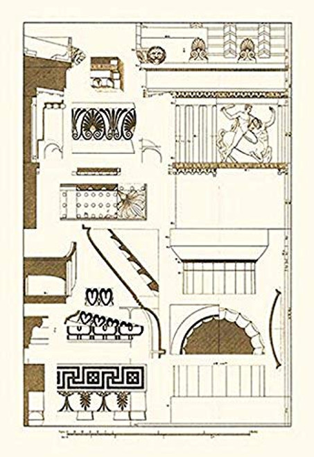 Buyenlarge 0-587-09536-9-P1218 Details of Parthenon at Athens Paper Poster, 12" x 18"