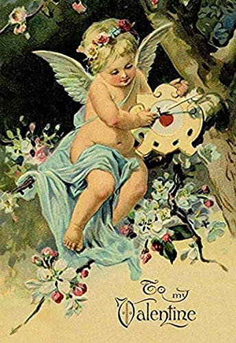 Buyenlarge 0-587-10525-9-P1218 Floating Angel with Clock Paper Poster, 12" x 18"