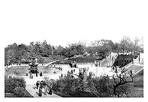 Buyenlarge 0-587-10749-9-P1827 Central Park: Bethesda Terrace c.1902 Paper Poster, 18" x 27"