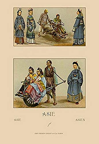 Buyenlarge 0-587-11304-9-P1827 Asian Costumes and Transportation Paper Poster, 18" x 27"
