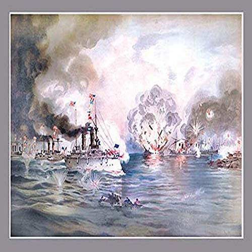 Buyenlarge 0-587-12839-9-P1827 Naval Battle, Manila Paper Poster, 18" x 27"