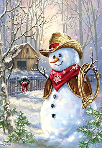 SunsOut Cowboy in the Snow 100 Piece Jigsaw Puzzle by Christmas Snowman Cowboy