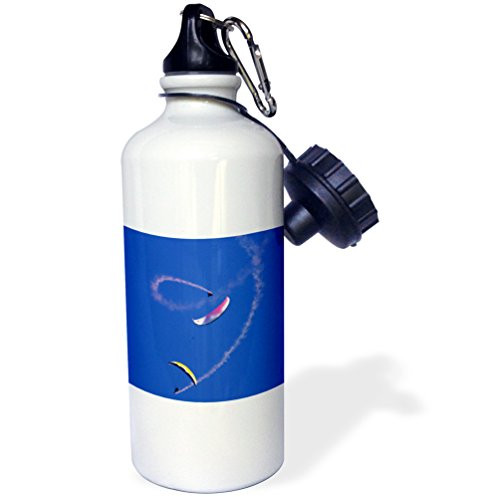 3dRose wb_71726_1"Paramotor, extreme sport, Diamond Lake, New Zealand-AU02 DWA4643 David Wall" Sports Water Bottle, 21 oz, White 3dRose wb_71726_1"Paramotor, extreme sport, Diamond Lake, New Zealand-AU02 DWA4643 David Wall" Sports Water Bottle, 21 oz, White