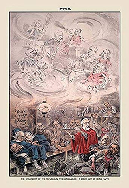 Buyenlarge 0-587-13166-7-P1218 Puck Magazine: The Opium-Joint of The Republican Paper Poster, 12" x 18" Buyenlarge 0-587-13166-7-P1218 Puck Magazine: The Opium-Joint of The Republican Paper Poster, 12" x 18"
