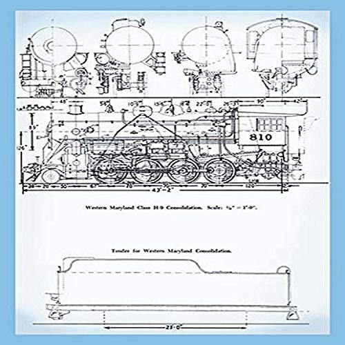 Buyenlarge 0-587-13249-3-G1827 'Western Maryland Class H-9 Consolidation' Giclee Fine Art Print, 18" x 27" Buyenlarge 0-587-13249-3-G1827 'Western Maryland Class H-9 Consolidation' Giclee Fine Art Print, 18" x 27"