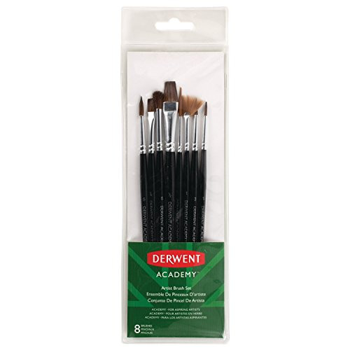 Derwent Academy Artist Brush Set, 8 Pack (98238)