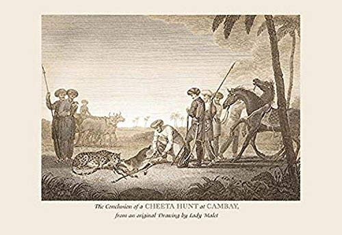 Buyenlarge A Cheeta Hunt at Cambay - 8" X 12" Fine Art Giclee Print