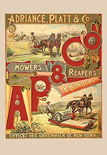 Buyenlarge 0-587-14530-7-P1218 Adriance, Platt and Co, Mowers, Reapers and Binders Paper Poster, 12" x 18" Buyenlarge 0-587-14530-7-P1218 Adriance, Platt and Co, Mowers, Reapers and Binders Paper Poster, 12" x 18"