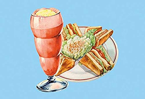 Buyenlarge 0-587-14598-6-P1218 Club Sandwich and Float Paper Poster, 12" x 18"