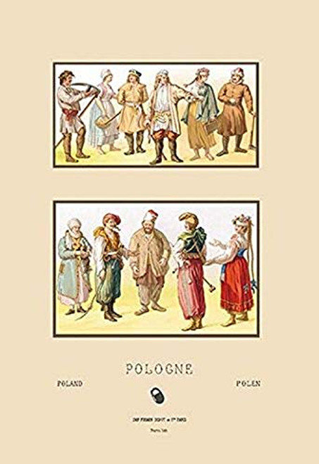 Buyenlarge 0-587-14665-6-P1218 Fashions of Nineteenth Century Poland Paper Poster, 12" x 18" Buyenlarge 0-587-14665-6-P1218 Fashions of Nineteenth Century Poland Paper Poster, 12" x 18"