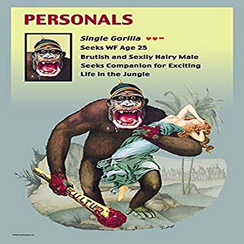 Buyenlarge 0-587-14885-3-P1827 Personals: Single Gorilla Paper Poster, 18" x 27"