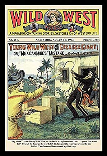 Buyenlarge "Wild West Weekly: Young Wild West and The Greaser Giant Paper Poster, 18" x 27"
