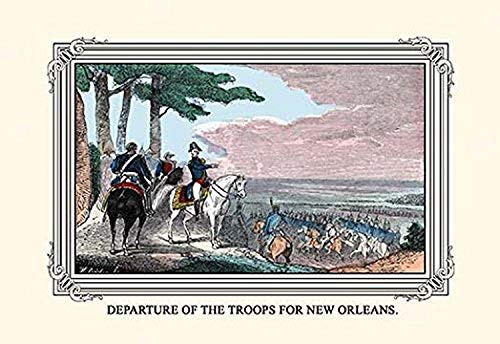 Buyenlarge Departure of The Troops for New Orleans - 16" X 24" Fine Art Giclee Print