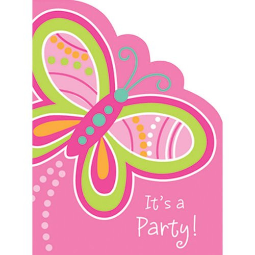 Creative Converting Mod Butterfly Invites - 8 ct