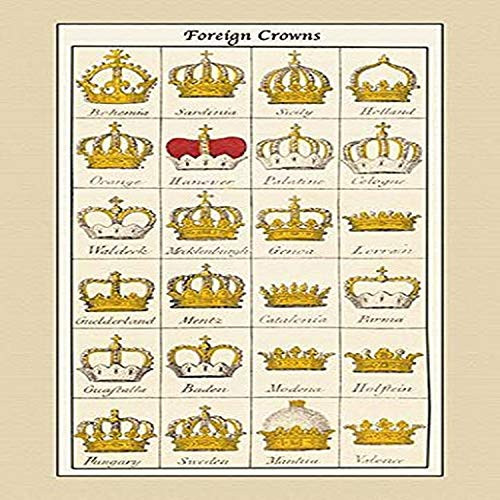 Buyenlarge "Foreign Crowns-Bohemia, Sardinia, et al. Paper Poster, 18" x 27"
