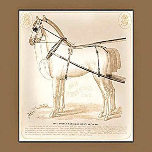 Buyenlarge 0-587-17186-3-G1827 'Fine Double Barouche Harness' Giclee Fine Art Print, 18" x 27"