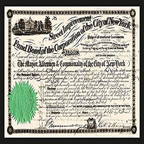 Buyenlarge 0-587-17517-6-G1827 'New York Street Improvement Fund Bond' Giclee Fine Art Print, 18" x 27" Buyenlarge 0-587-17517-6-G1827 'New York Street Improvement Fund Bond' Giclee Fine Art Print, 18" x 27"