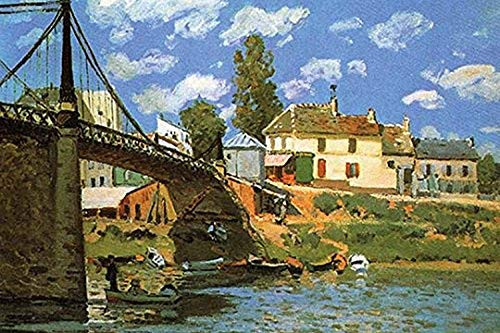 Buyenlarge The Bridge at Villeneuve-La-Garenne - 8" X 12" Fine Art Giclee Print